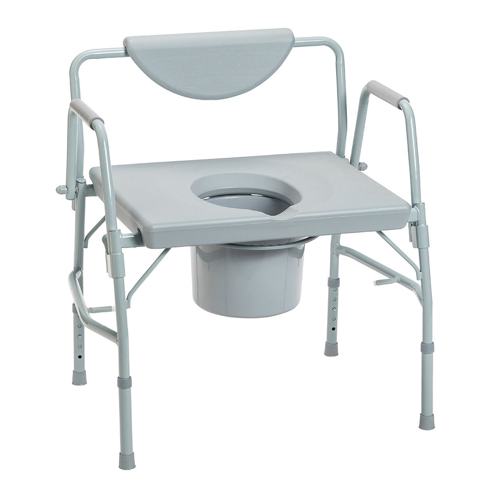 Drive Deluxe Bariatric Drop-Arm Commode 1000 lbs Weight Capacity E0168