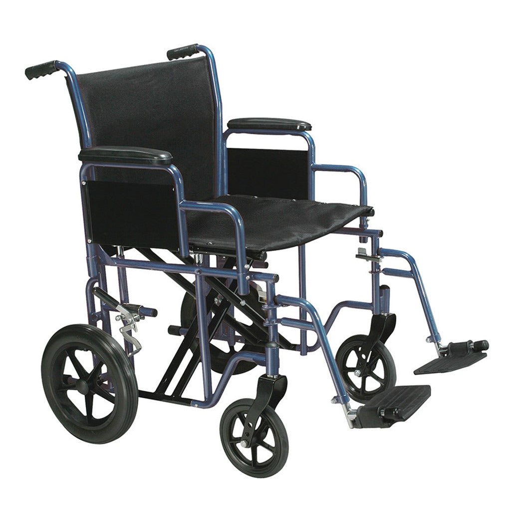 Drive Bariatric 22" Steel Transport Chair  450 lbs Weight Capacity