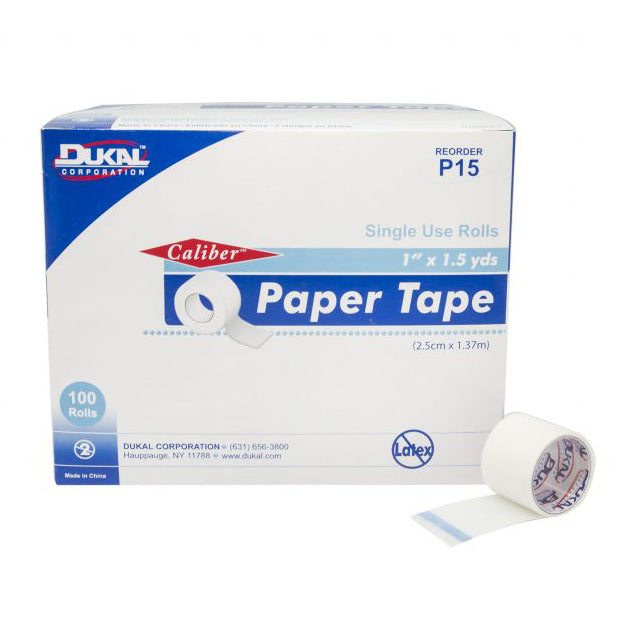 Caliber Single Use Paper Tape NS 1" x 1.5 yds A4450 - Wealcan