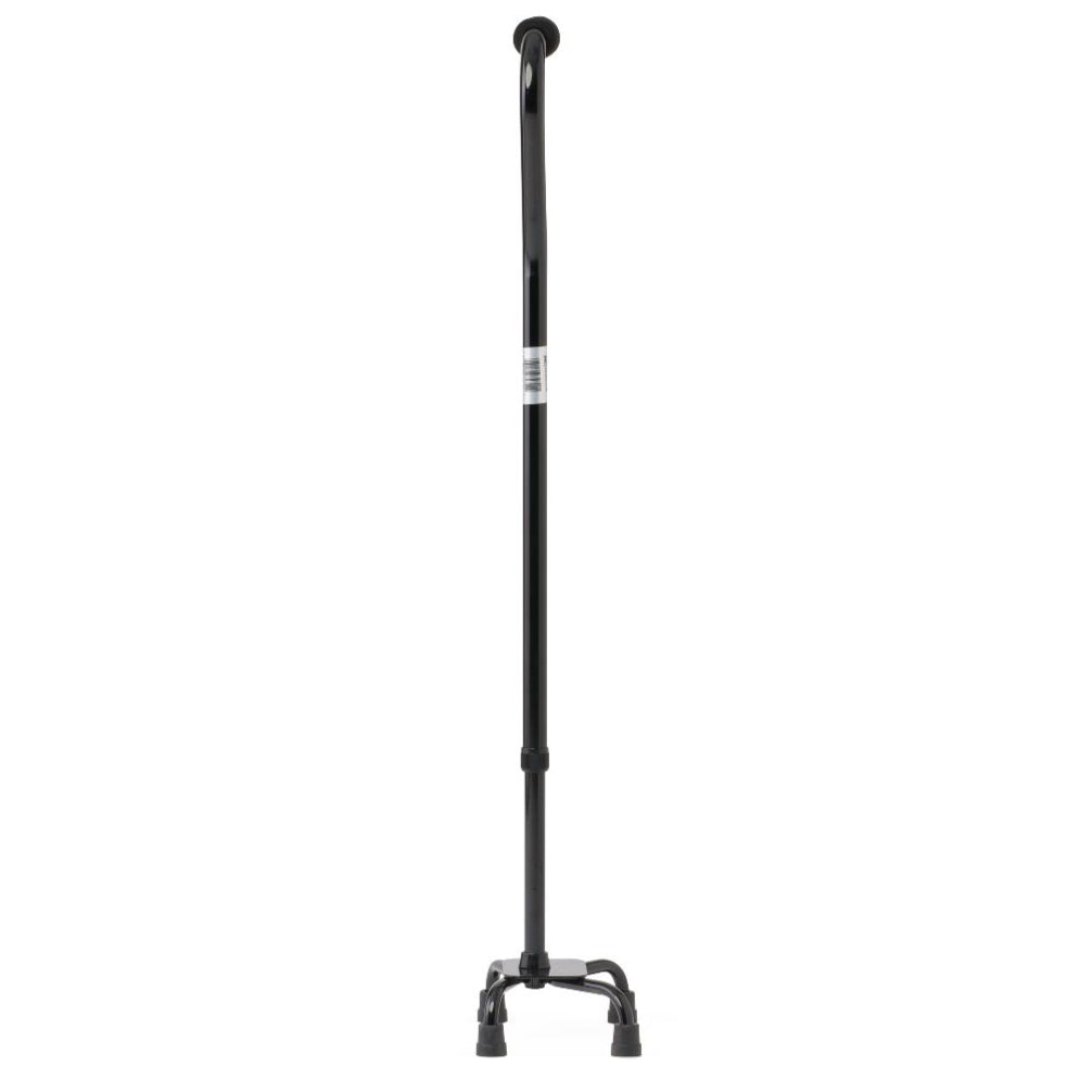 Medline Aluminum Quad Cane with Small Base. Black