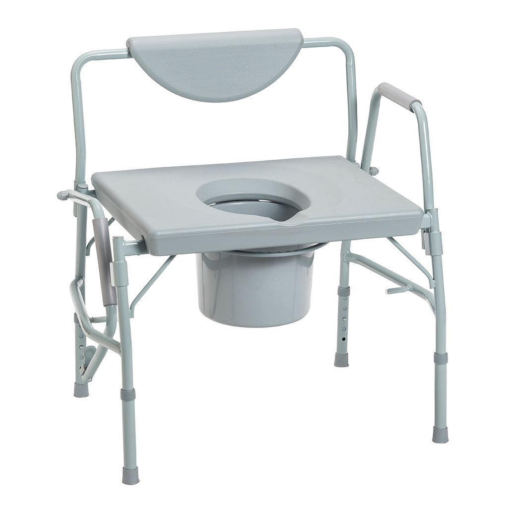 Drive Deluxe Bariatric Drop-Arm Commode 1000 lbs Weight Capacity E0168