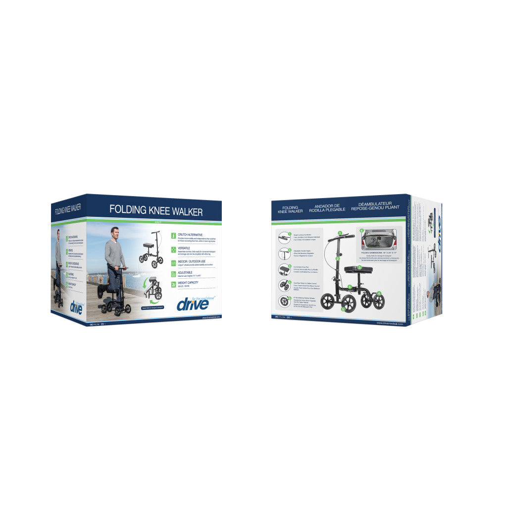 Economy Folding Knee Walker 350 lb Weight Capacity