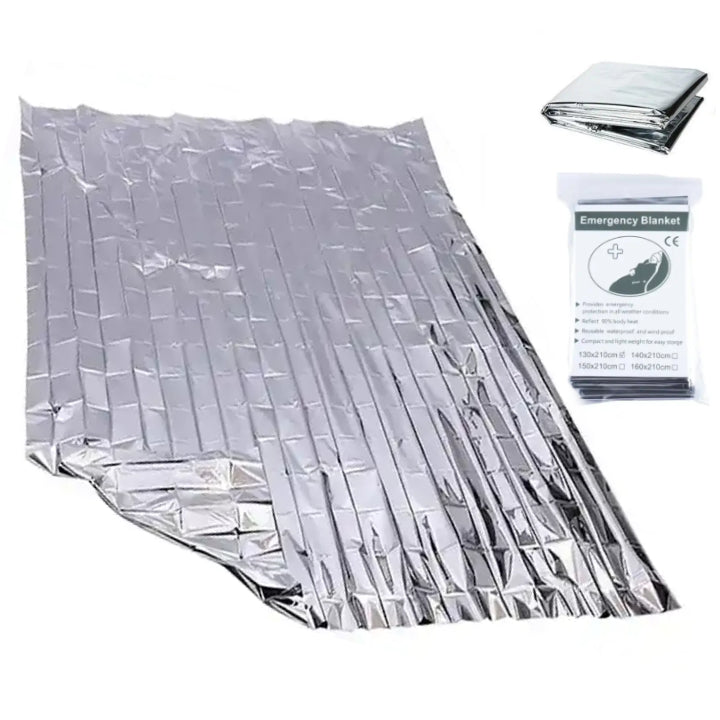 Emergency Survival Rescue Blanket 84" x 52" Latex-Free