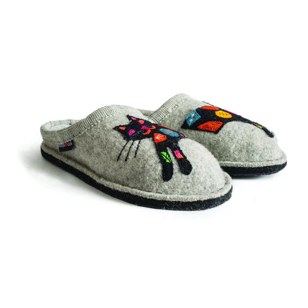 Haflinger SASSY Soft Sole Slipper - Silver Gray