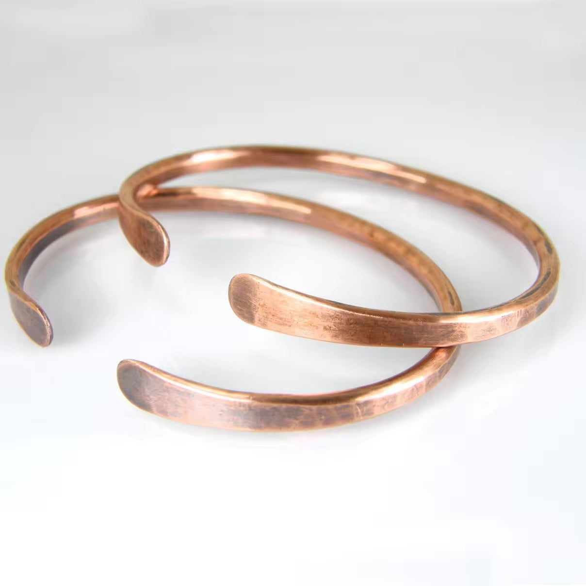 Hammered Rustic Copper Wire Bracelet Pure Copper Cuff – Wealcan Llc