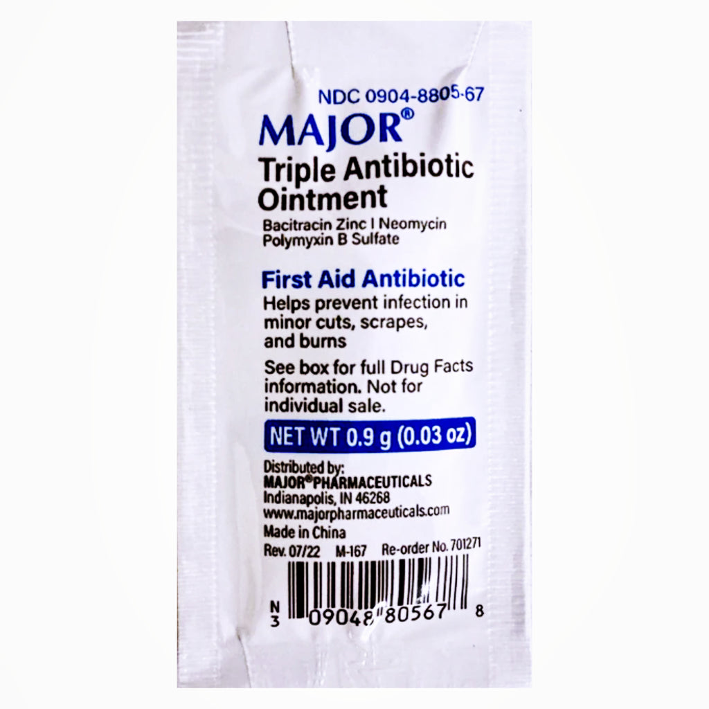 Major Triple Antibiotic Ointment 0.9 g Packet  (BX)144 Each