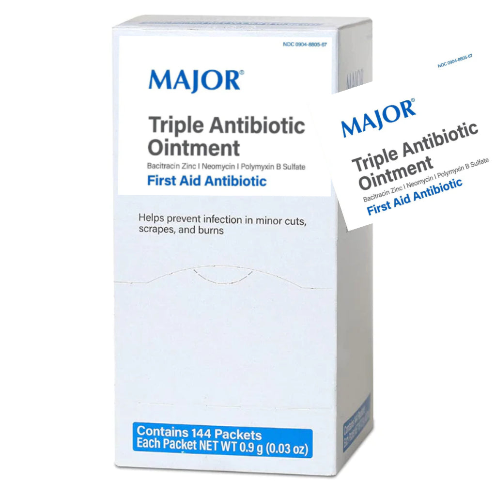 Major Triple Antibiotic Ointment 0.9 g Packet  (BX)144 Each