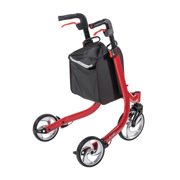 Drive Nitro 3-Wheel Rollator Red