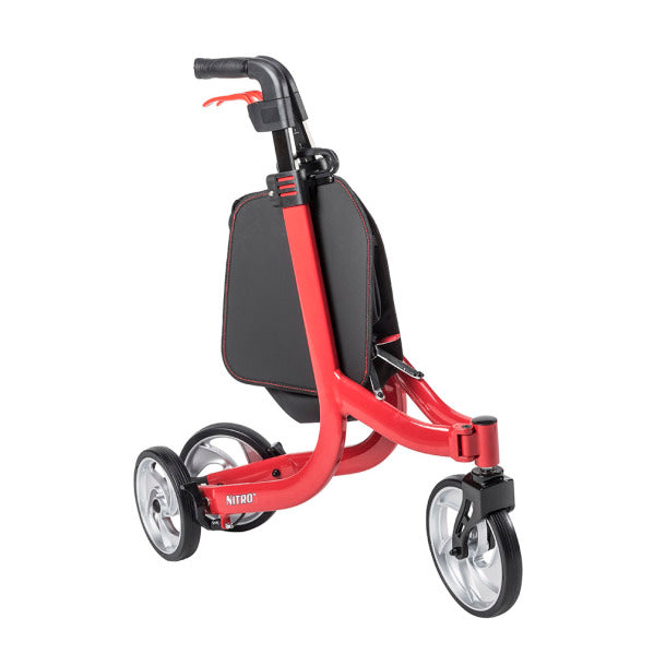 Drive Nitro 3-Wheel Rollator Red