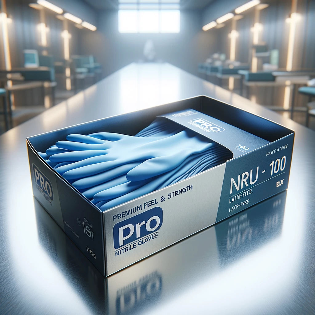 Ovation Pro Nitrile Gloves - Blue 100 (BX)