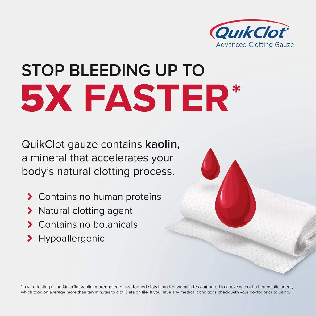 QuikClot Advanced Clotting Gauze 3"x 2'