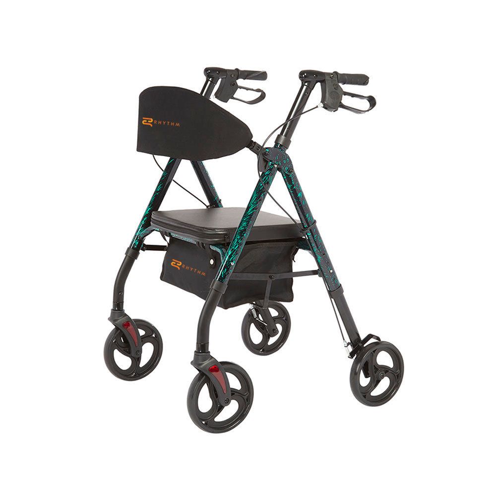 Royal Deluxe Aluminum 4 Wheel Rollator adjustable Height