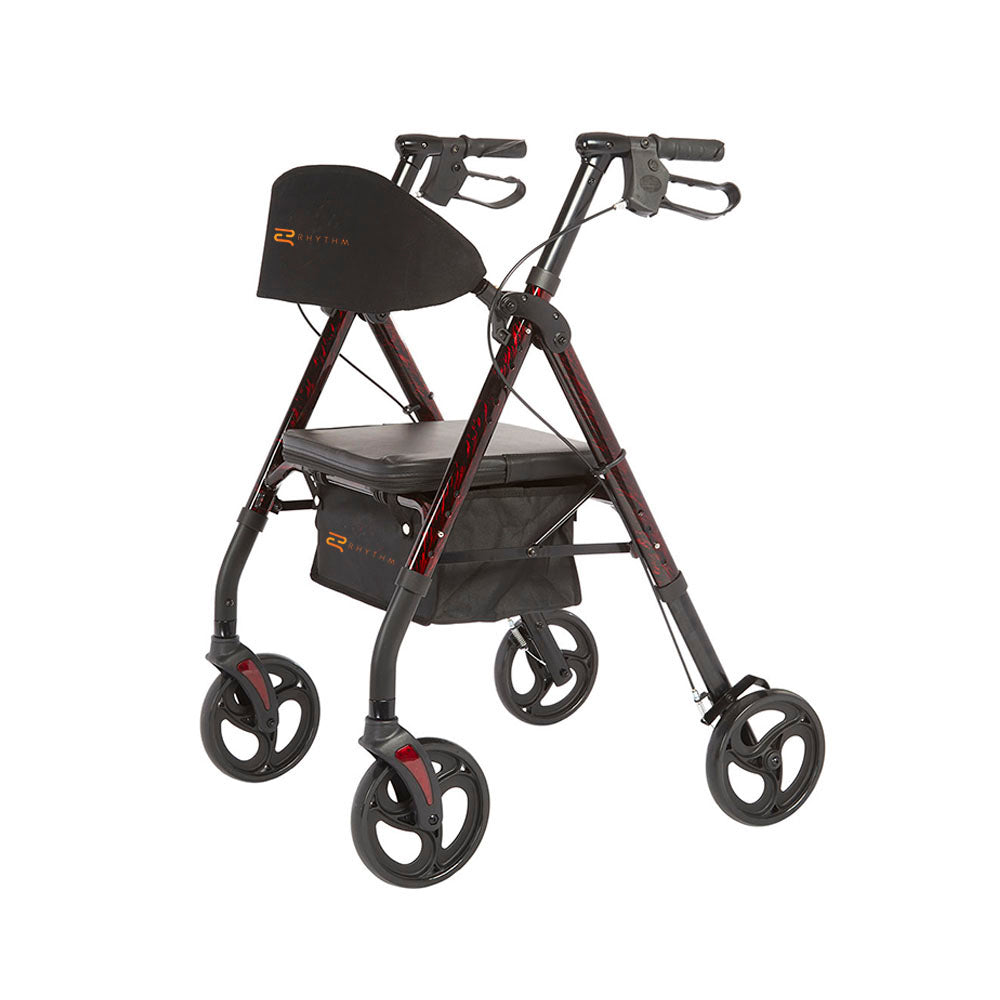 Royal Deluxe Aluminum 4 Wheel Rollator adjustable Height