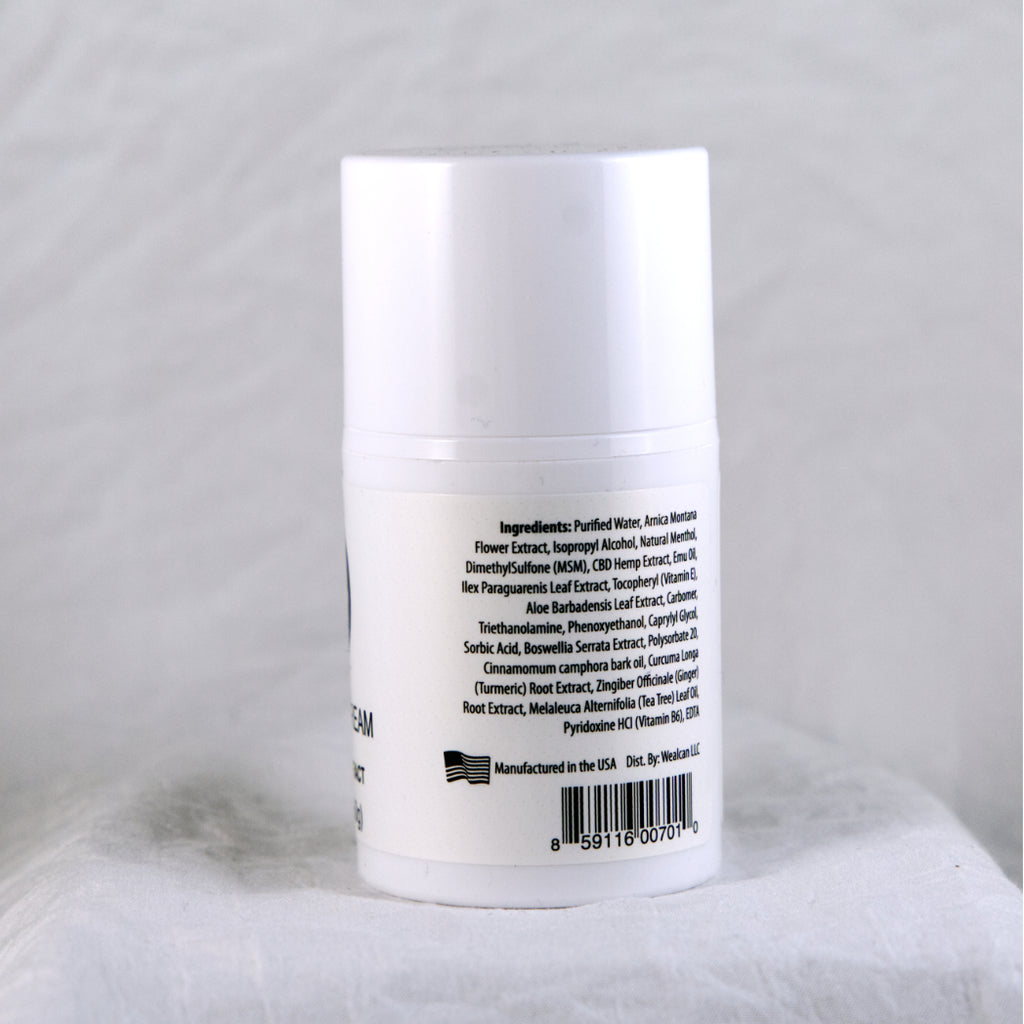 Wealcan™ CBD Relief Cream! 500mg  1.7oz (50g) Airless Pump