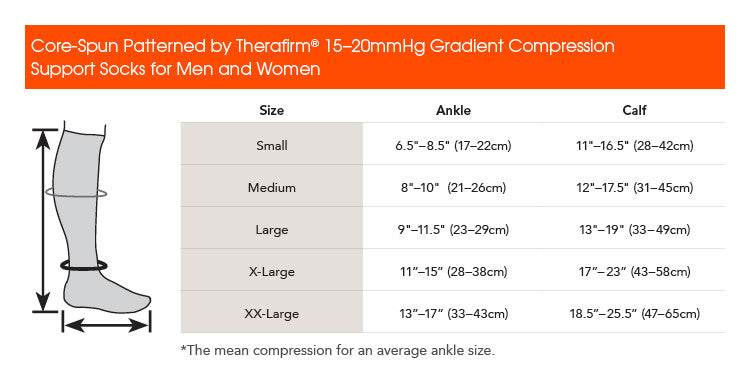 Patterned CoreSpun Socks 15-20 mmHg - Unisex - Wealcan