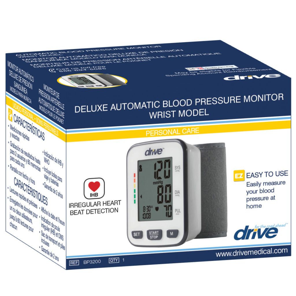 Deluxe Automatic Wrist Blood Pressure Monitor