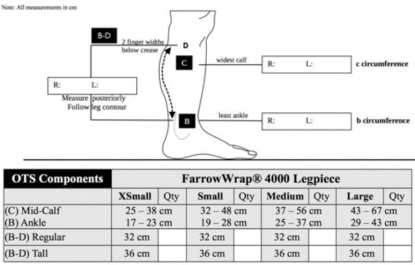 Farrow wrap 4000 Legpiece + Hybrid&trade; Foot Compression - Wealcan