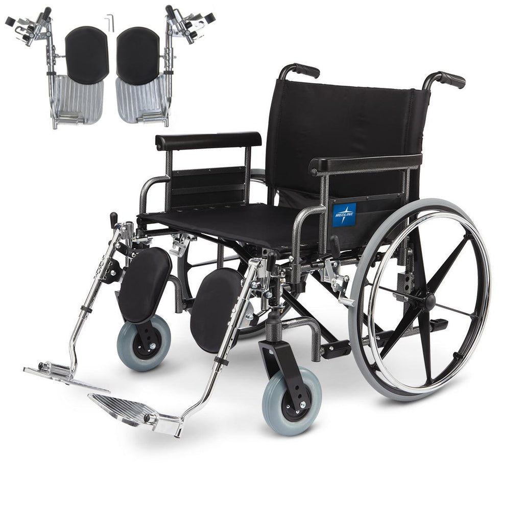 Hemi Elevating Leg Rest  Shuttle Extra-Wide Wheelchair