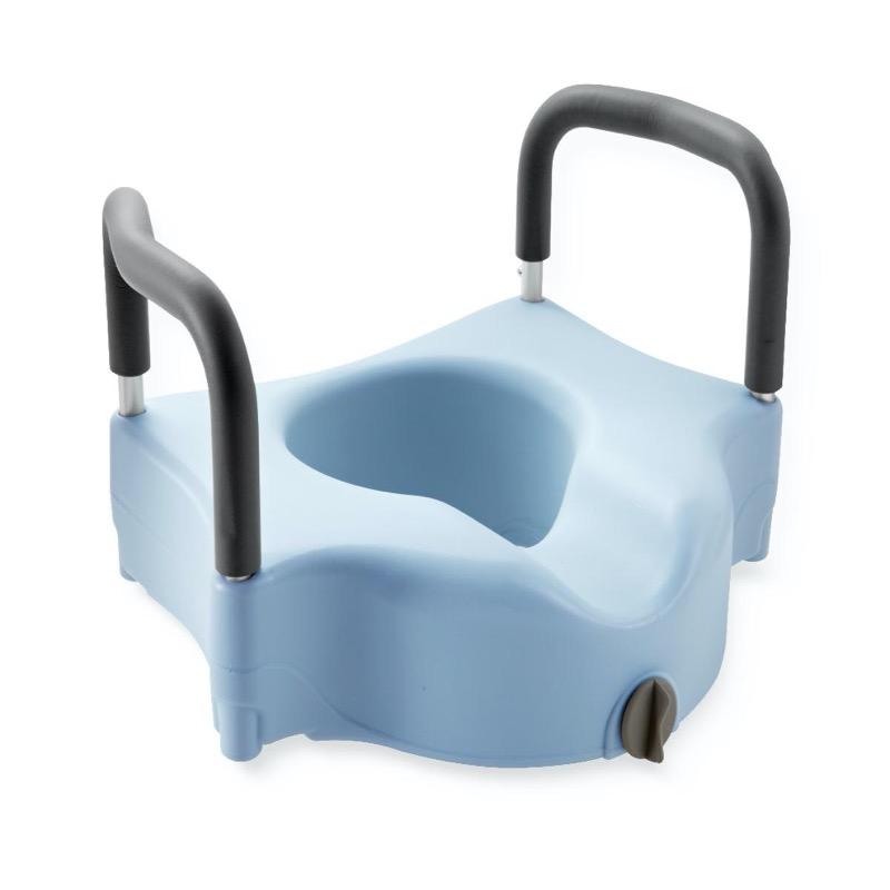 Medline Locking Elevated Toilet Seat with Arms - Microban