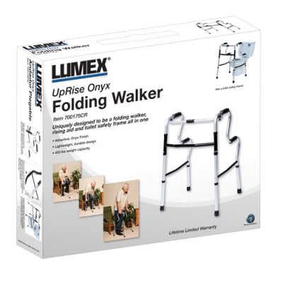 Lumex UpRise Onyx Folding Walker E0135 - Wealcan