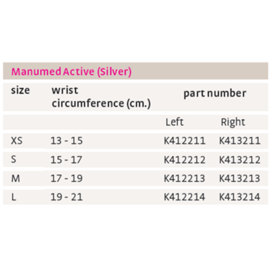 Manumed active Wrist Support - Silver