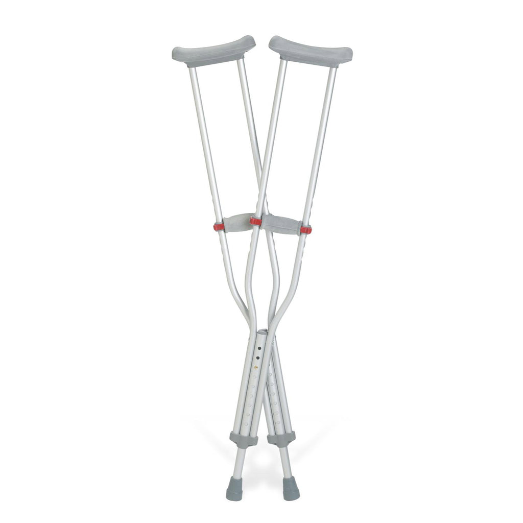 Medline Guardian Red-Dot Adult Aluminum Crutches Pair (PR)