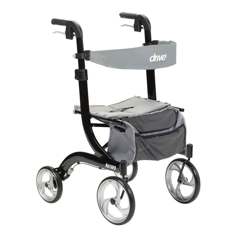 Nitro Aluminum Rollator, 10" Casters - Wealcan