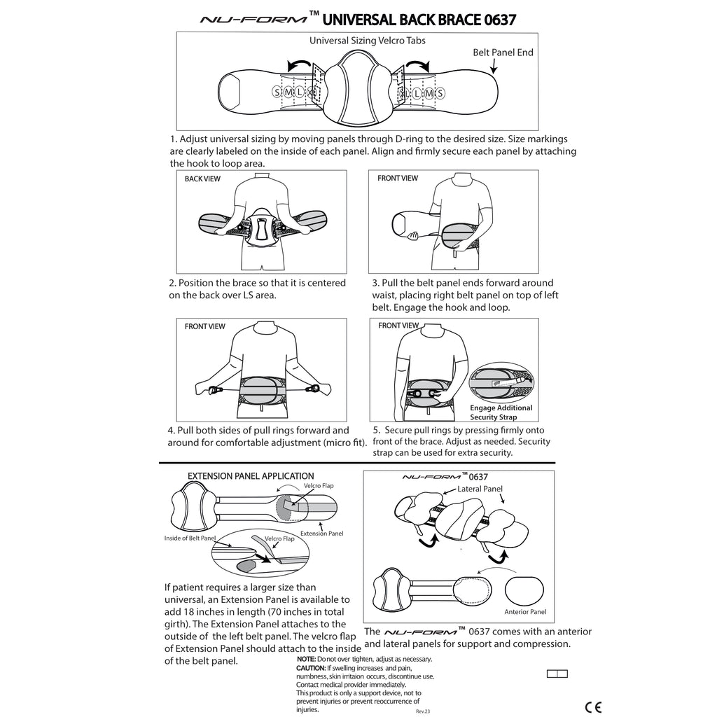 Nu-Form Low Profile Universal Back Brace