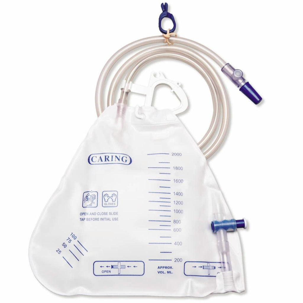 Urinary Drain Bag 2000 mL Anti-Reflux Valve with Slide-Tap