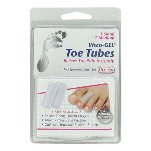 Visco-GEL® All-Gel Toe Tubes 2-Pack (1 SM, 1 MED) - Wealcan