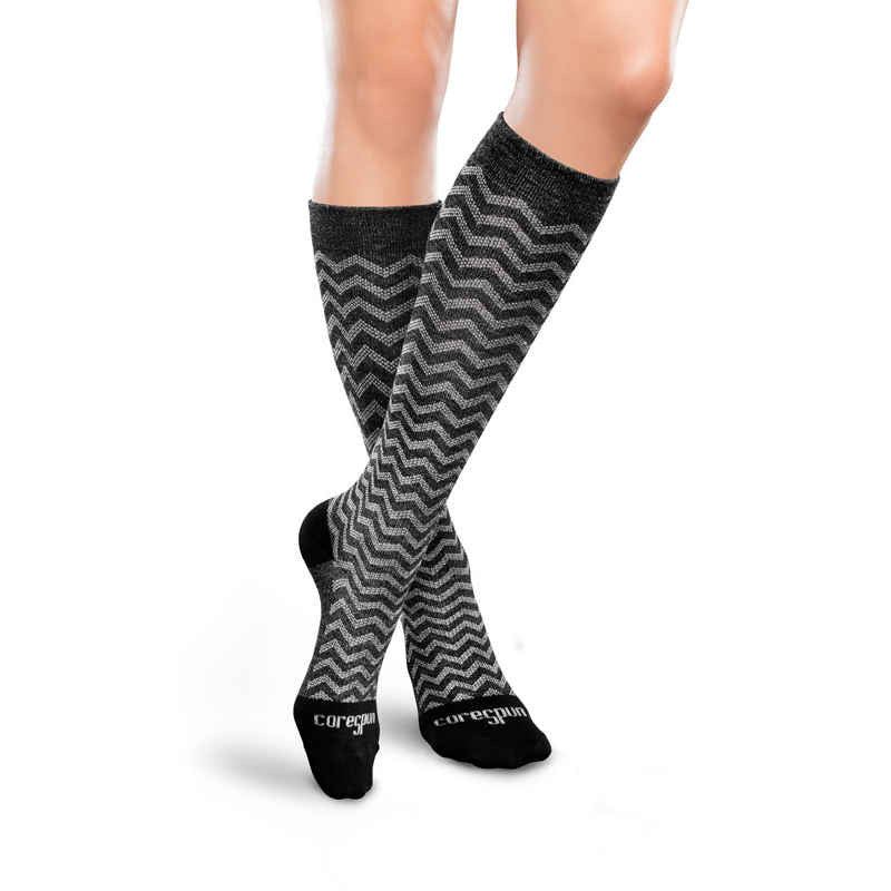 Patterned CoreSpun Socks 20-30 mmHg - Unisex - Wealcan