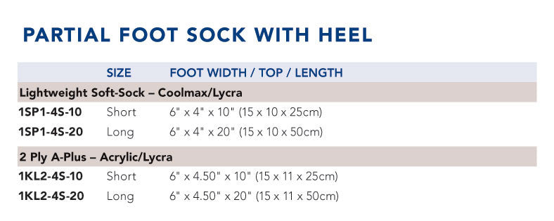 Seamless Partial Foot Socks - With Heel, Each - Wealcan